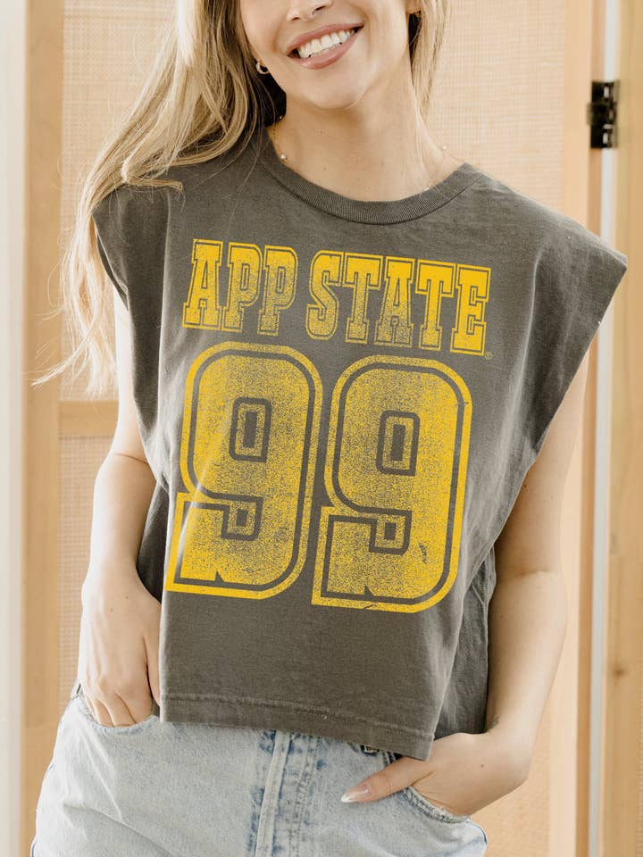 Appalachian State Mountaineers Player Charcoal Tank for wholesale by LivyLu
