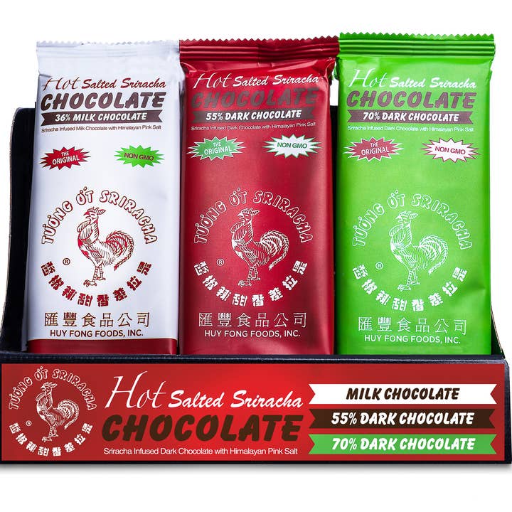 Everything Sriracha - Wholesale Chocolate Bar - 18 Pcs Combo - 6 ea of 2.5oz Chocolate Bars