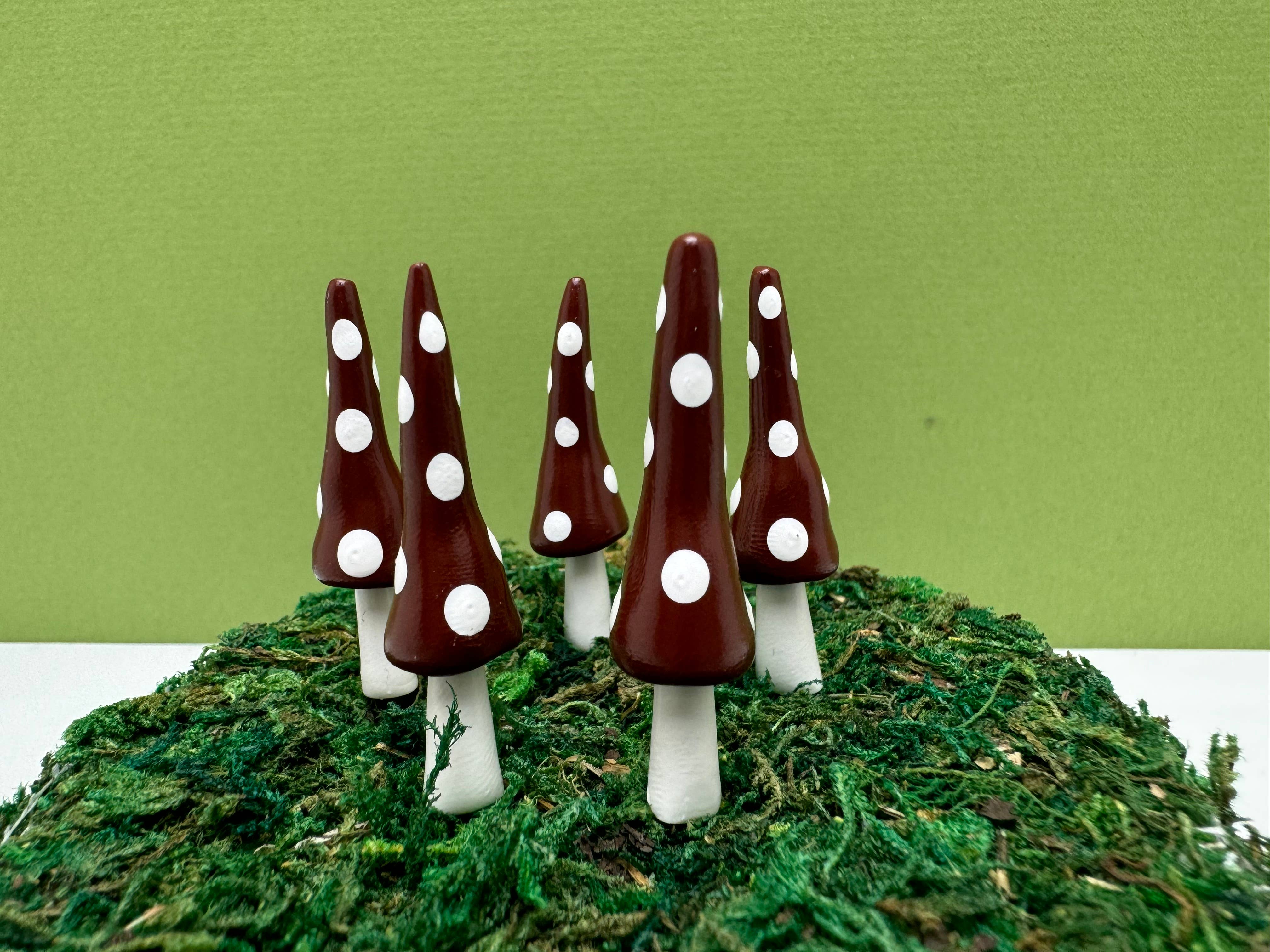 Mystical Woodlands - Wholesale Terrarium - Fairy Garden Mushroom Plant Pick - Gnome Style - Natural2