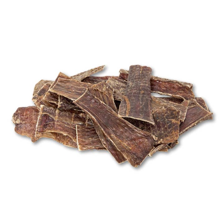 Jojo Modern Pets - Wholesale Pet Treats - Dog - All-Natural Beef Gullet Flats/Strips Dog Treats 6" (25/Bag)