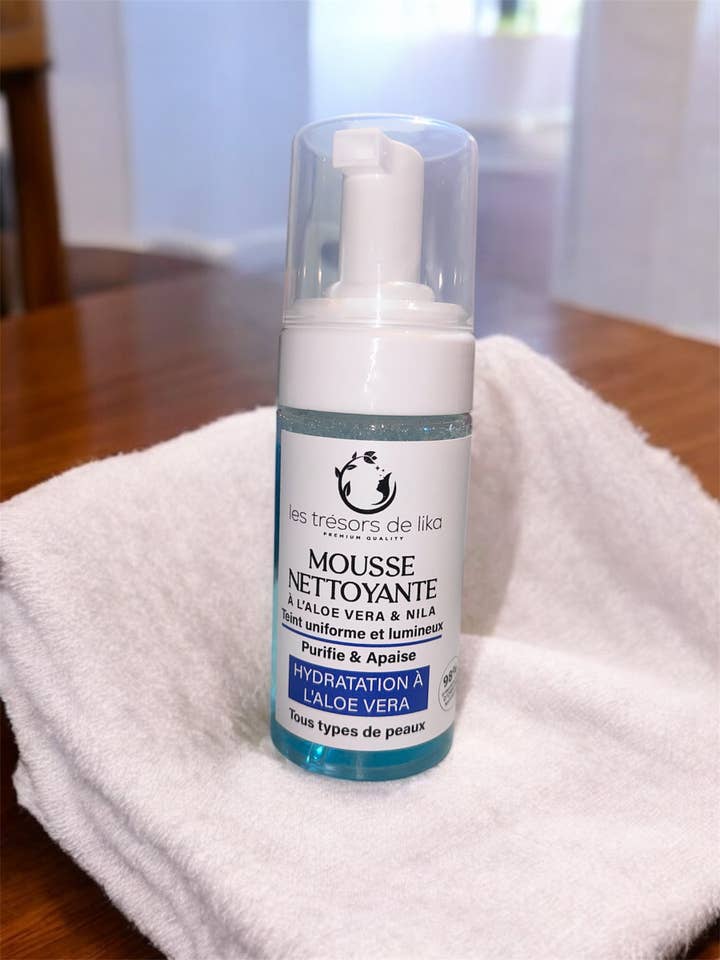 Aloe vera and organic Nila cleansing foam 120ml for wholesale by Les trésors de lika