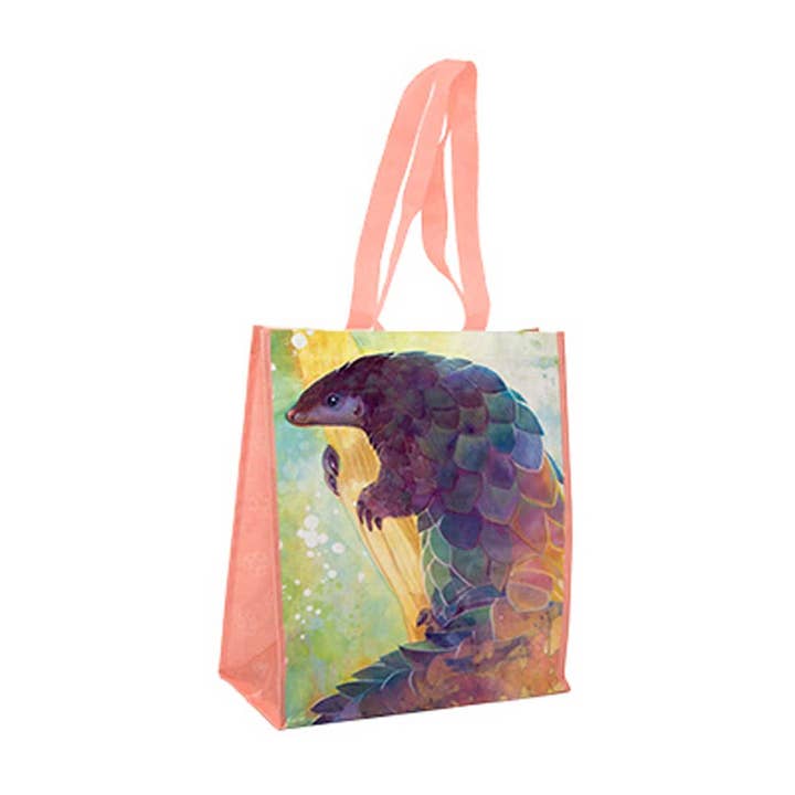 Fiesta Toys - Wholesale Tote Bag - Unisex - DISCONTINUED - Reusable Bag - Pangolin Watercolor Print