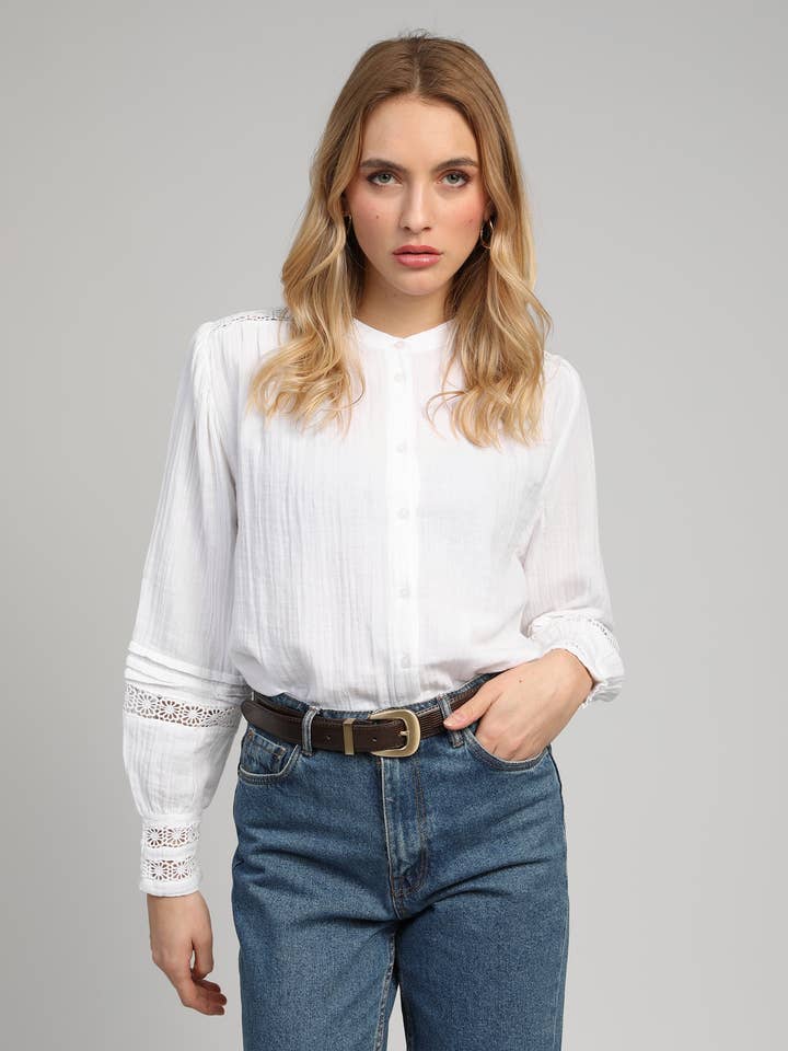 SOJANYLA SHIRT white for wholesale by An'ge