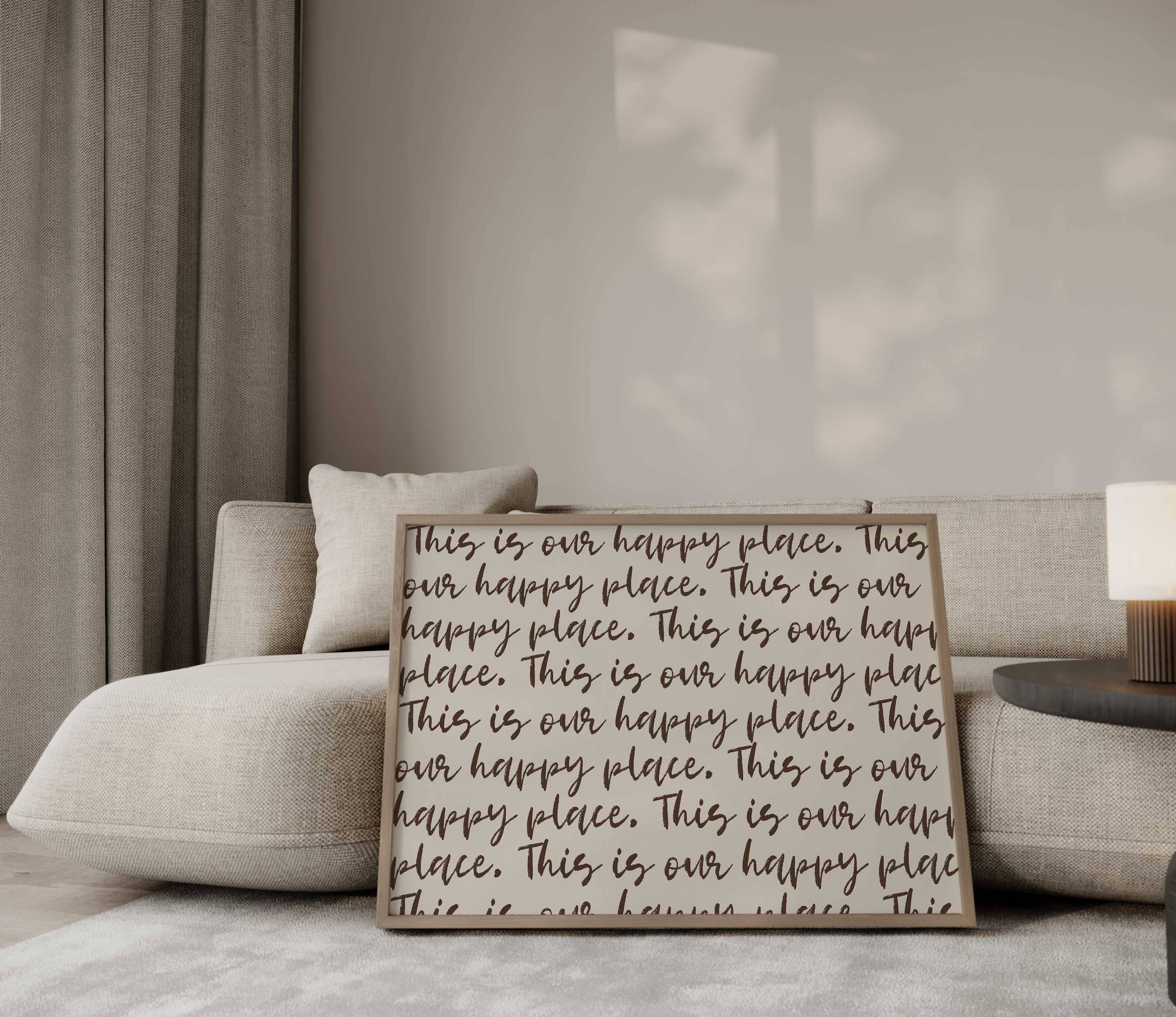 D'LUXE PRINTS - Wholesale Art Print - This Is Our Happy Place Script Print12