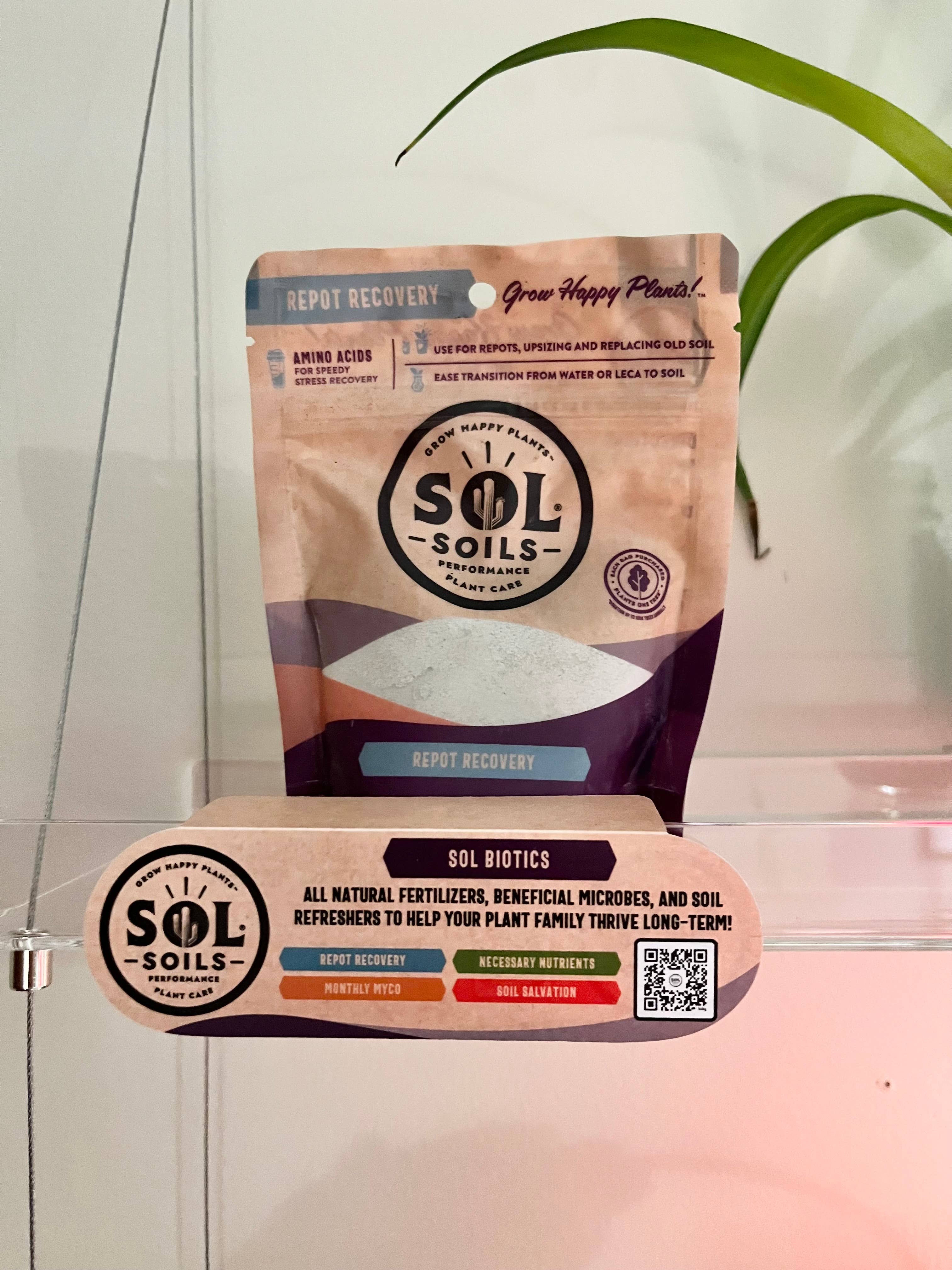 Sol Soils - Vente Terreau de plantation/rempotage - Présentoir à étagère recto-verso : Additifs de sols et de biotiques du sol3