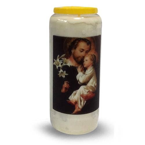 Green Tree - Wholesale Jar/Filled Candle - Novena Candle St. Joseph + Prayer