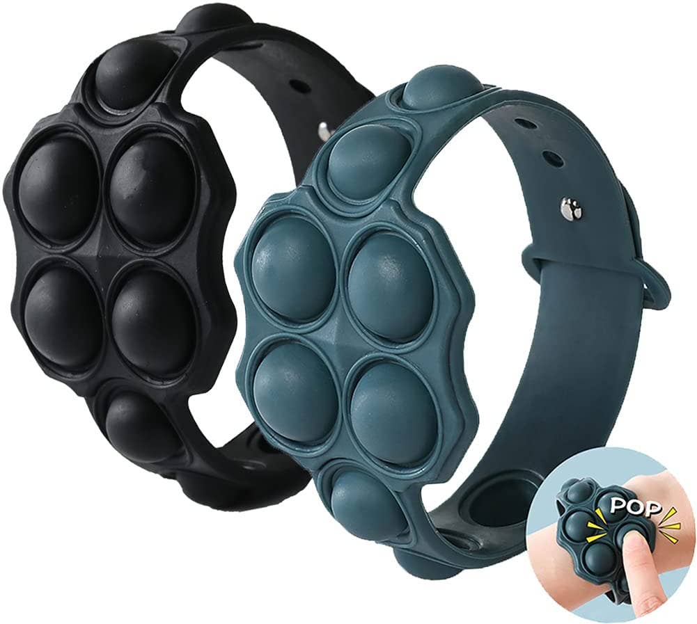 Toyventures - Wholesale Fidget Toy - Kids - 1Pc Pop It Watch Wrist band Silicone Toy Sensory Bubble ADHD7