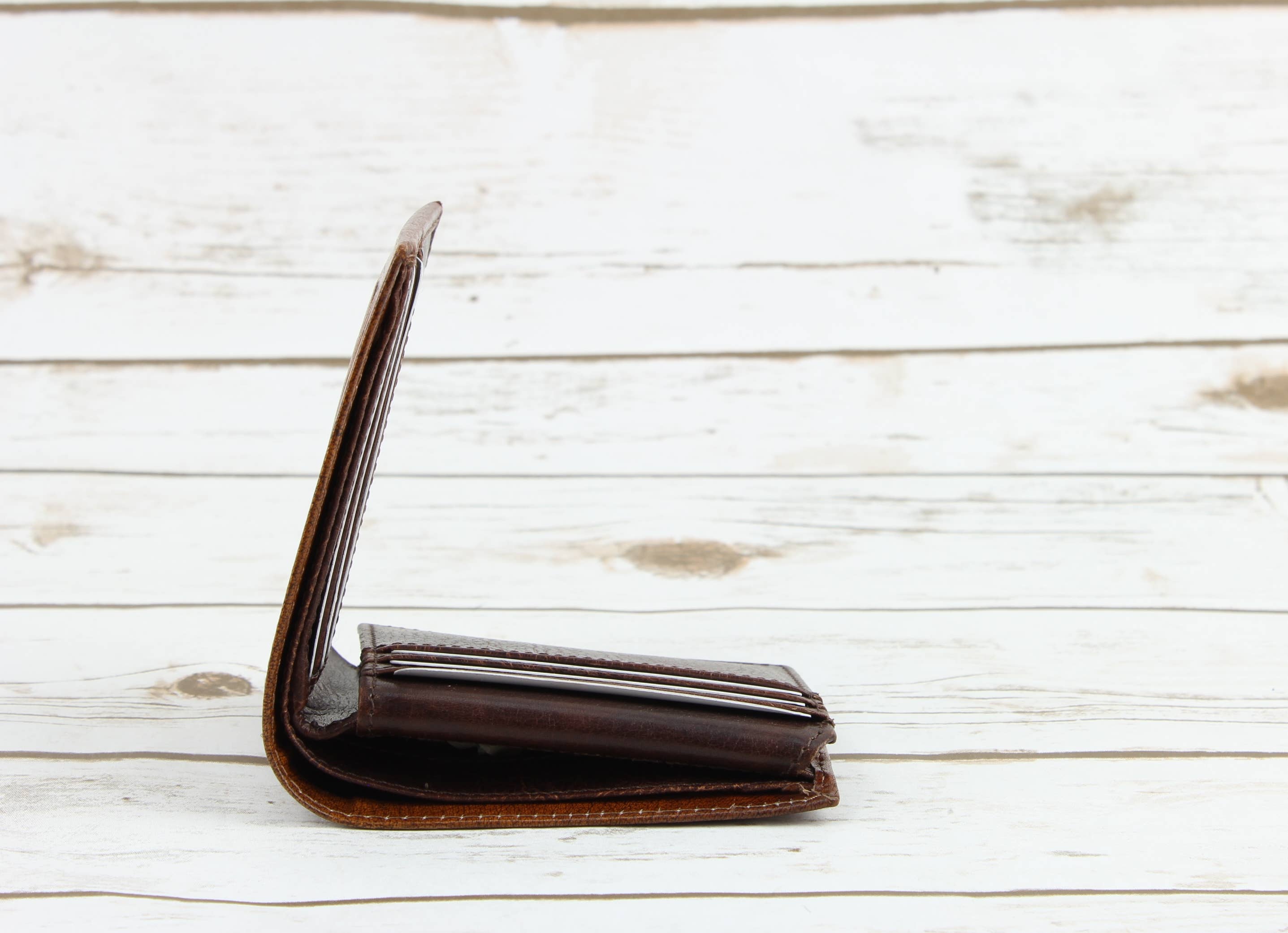 Leather Impressions Inc - Venta al por mayor Cartera - Hombre - Cartera de hombre de cuero labrado en color tostado AB W03 Tan5