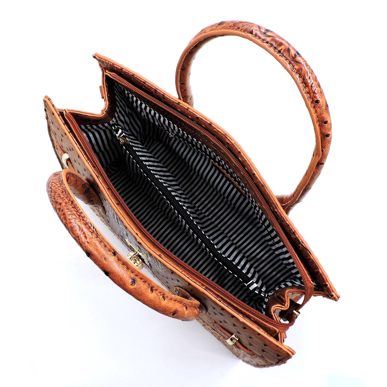 M&M HANDBAGS, LLC. - Wholesale Laptop Bag - Unisex - OS1096 Ostrich Croc Padlock 2-in-1 Satchel13