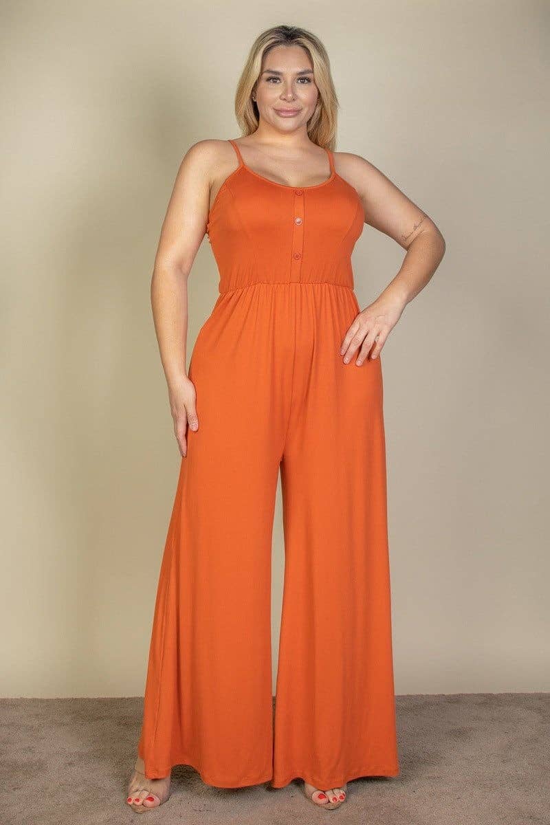 Black Pearl Clothing – Großhandel Jumpsuit – Damen – Kleidung in Übergröße mit Knopfleiste und weitem Bein3
