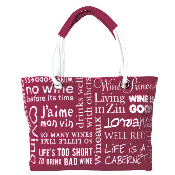 Bolso de hombro - Wine Words para venta al por mayor de Chris’s Stuff Inc.