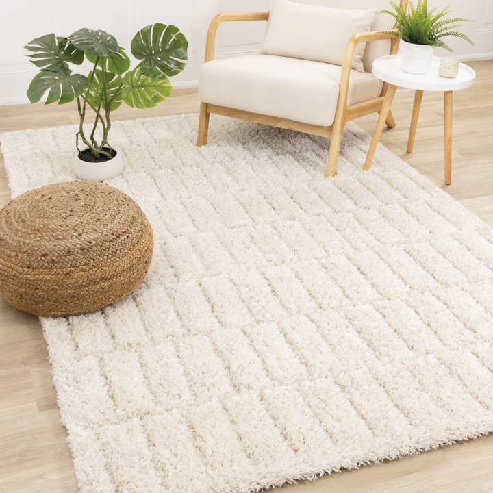 Roman Cream Brick Pattern Rug for wholesale by Kalora