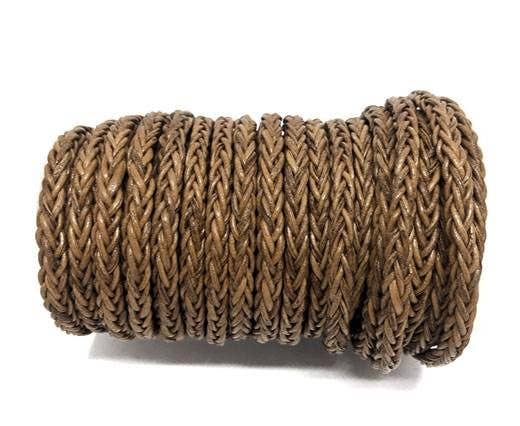 Sun Enterprises B.V. - Wholesale Craft Supplies - Square Braided Bolo Leather Cords-4mm-Vintage Tan0