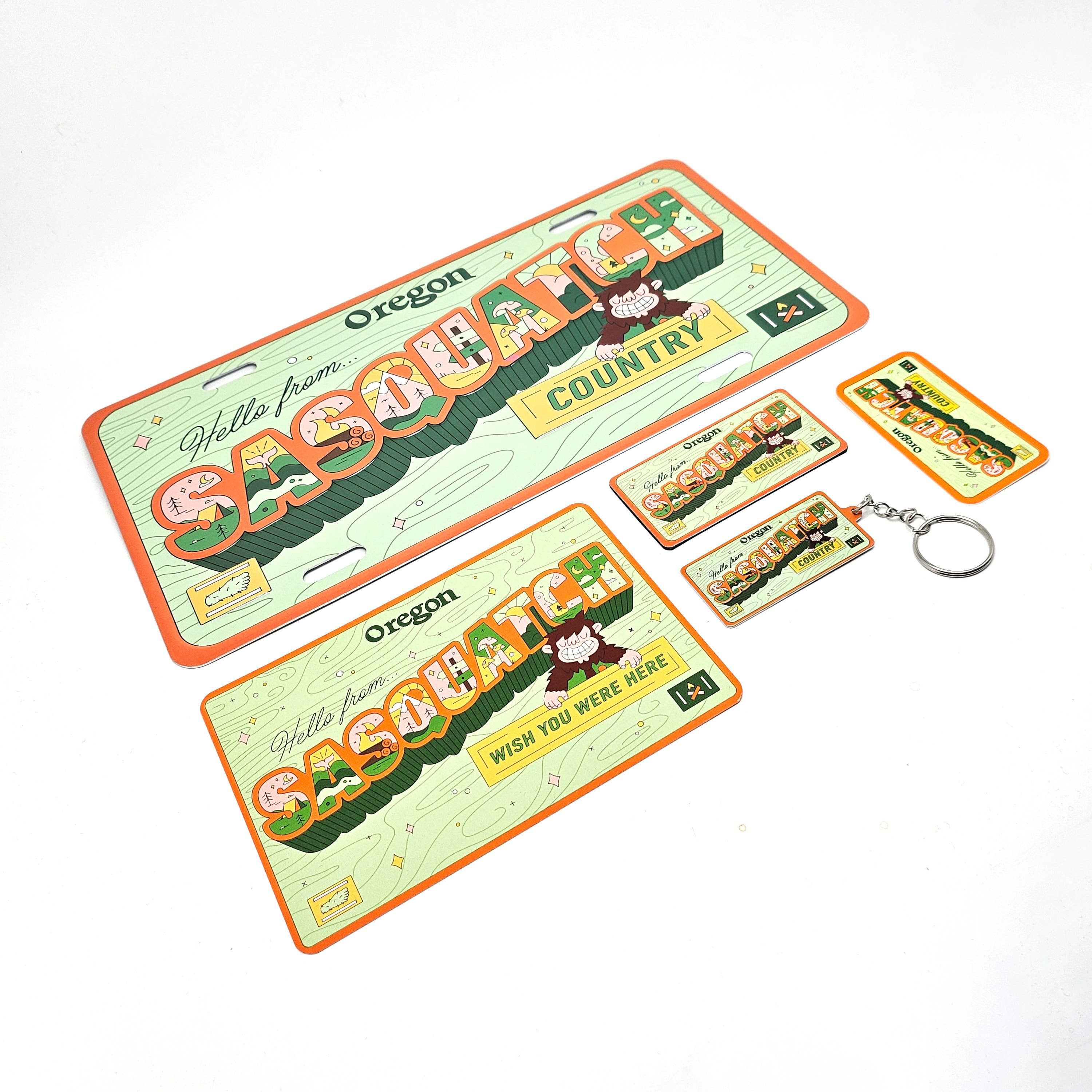 Hello From Oregon - Wholesale Sign - Hello From Sasquatch License Plate1
