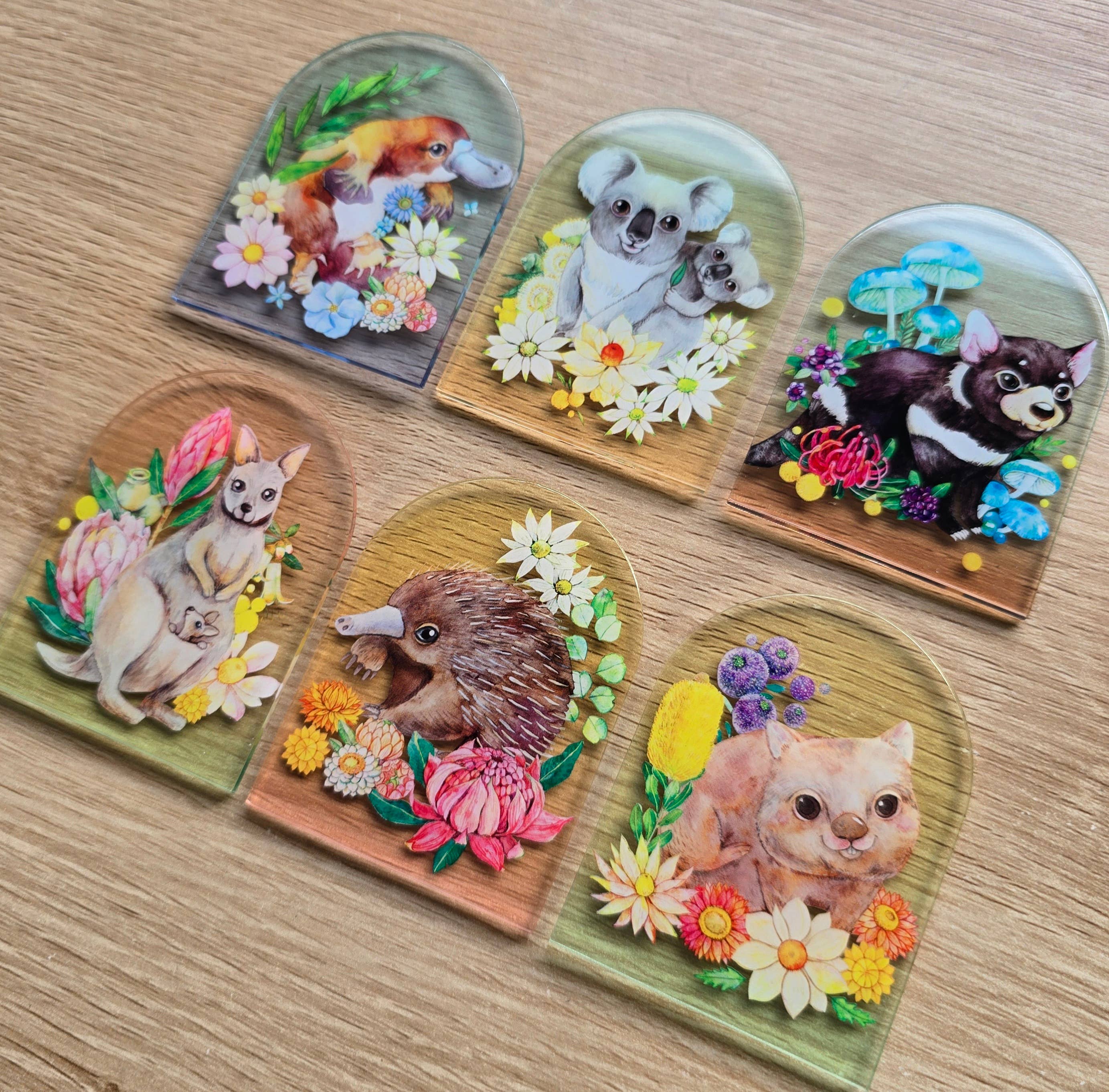 Watercolour By Cat - Wholesale Magnet - Australian Animals Echidna Magnet 4