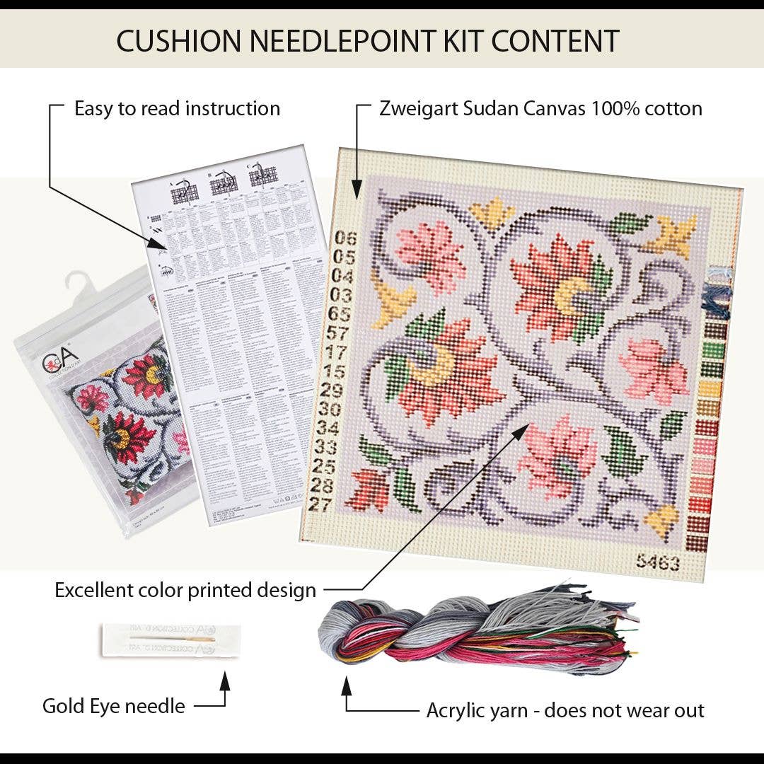 RTO&Collection D'Art (RTO Baltic OU) - Wholesale Embroidery/Cross Stitch Supplies - Needlepoint Pillow Kit Stamped Azalea Collection DArt 54883
