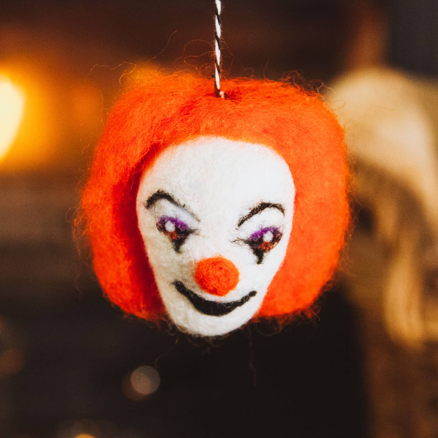Black Yak Ltd - Wholesale Ornament - Felt Decoration - Clown Halloween Hanging Felt Decoration1