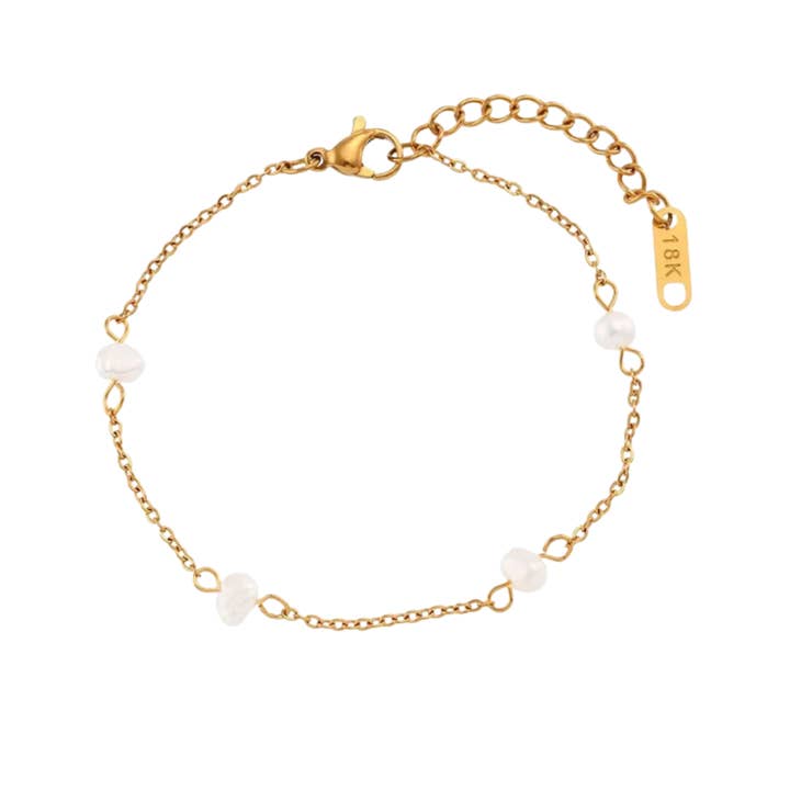 Pulseira de corrente de pérolas por atacado de Rosies