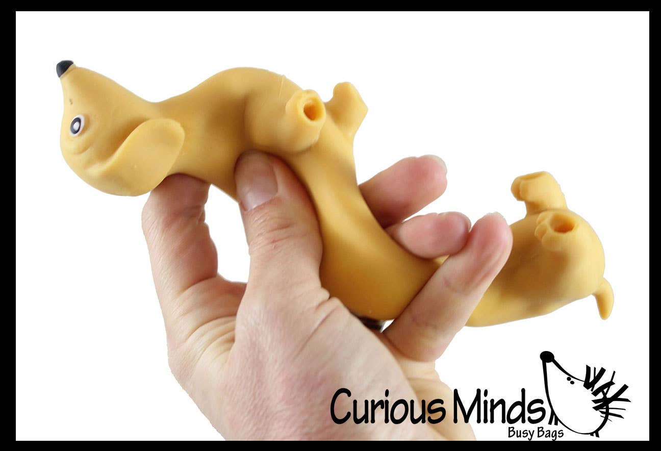 Curious Minds Toys – wholesale Squishy toy – Kids & Baby – 1 Stretchy Weiner Dog Crushed Bead Sand Filled - Doggy Lover3