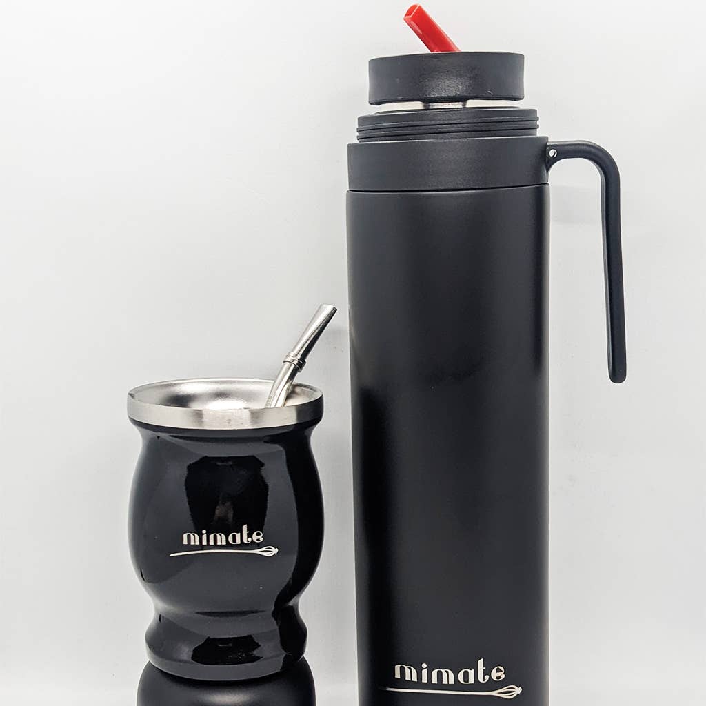 black Thermos with mate for wholesale on Faire3