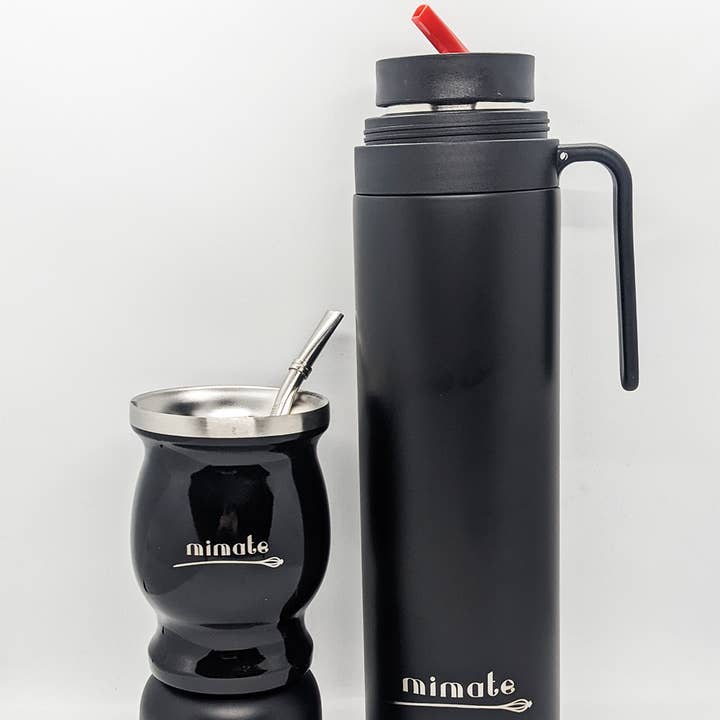 black Thermos with mate for wholesale on Faire3