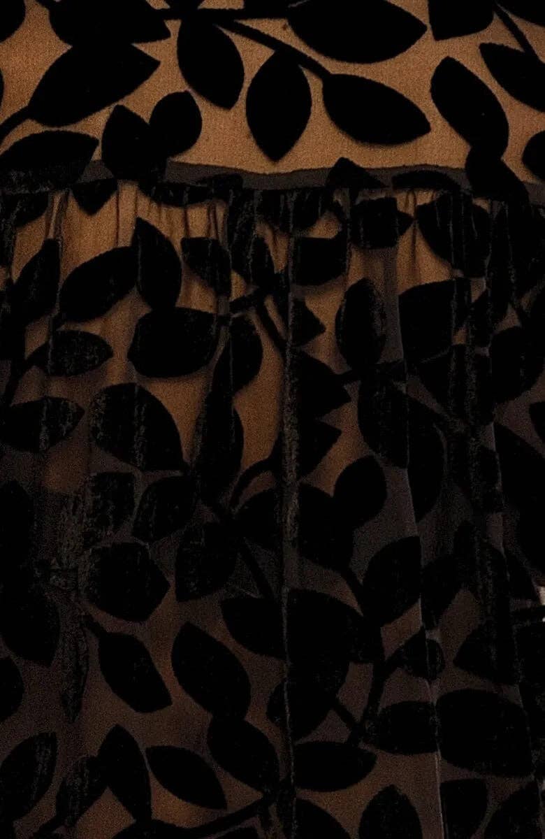 Black Ruffleneck Tunic - Luxe Leaf Velvet for wholesale on Faire5