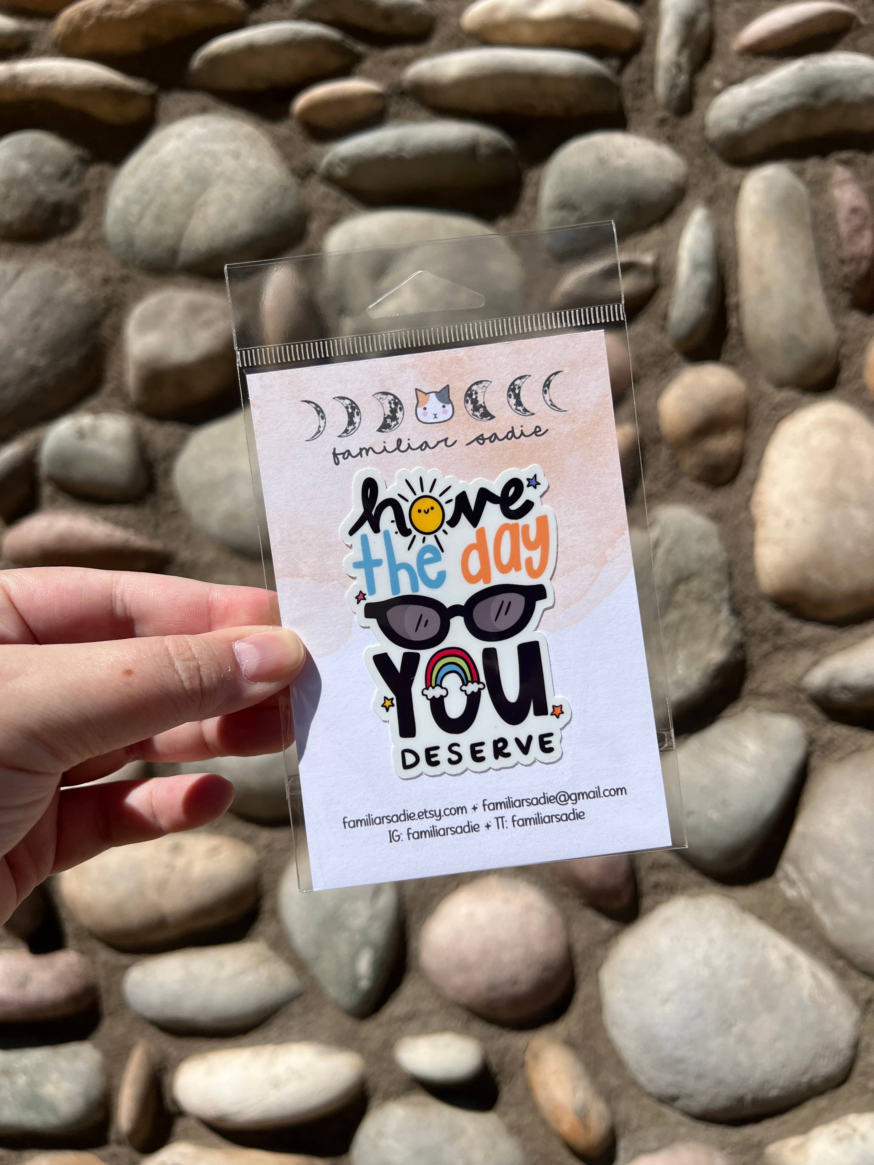 familiar sadie - Wholesale Sticker - The Calico Cat Tarot Card Glossy Vinyl Resistant Sticker1