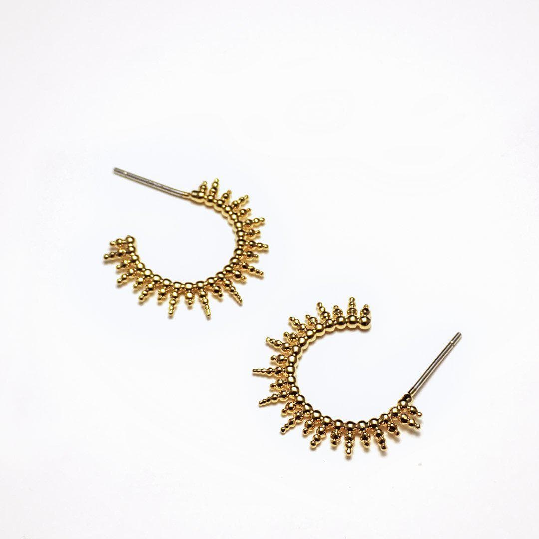 Adorn512 - Wholesale Huggie Earrings - Sunburst Huggies4