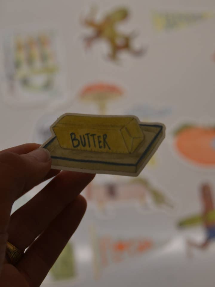 Stick o' Butter Sticker for wholesale by Bear on Paper