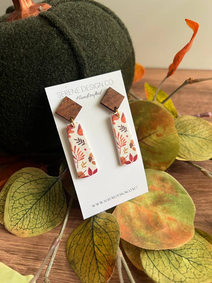 Fall Foliage Earrings for wholesale by Serene Design Co.