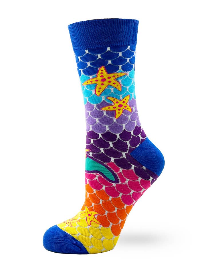 Fabdaz - Wholesale Socks - Women's - Mermazing Women's Novelty Crew Socks2