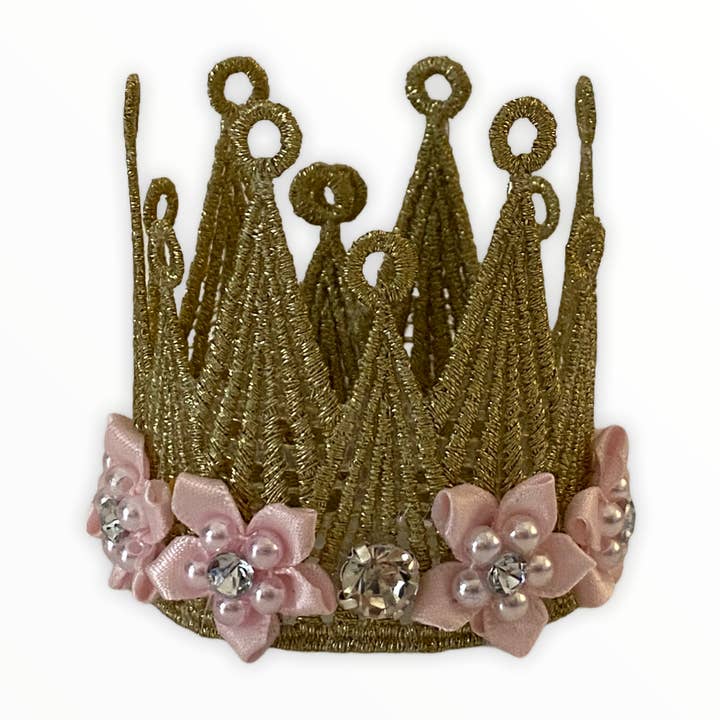 Floral and Lace Crown for wholesale by Bark Fifth Avenue