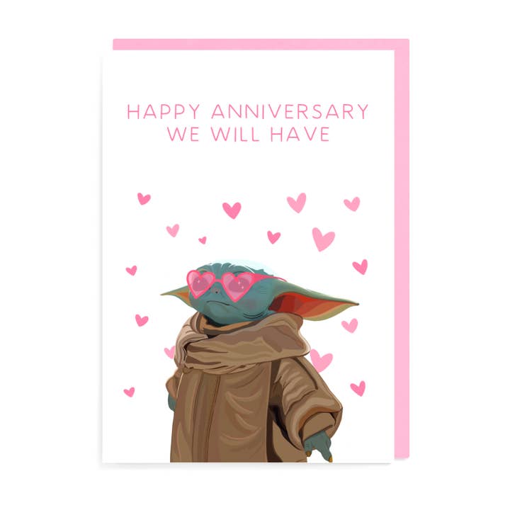 Carte d'anniversaire sur le thème de Baby Yoda pour la vente par URGHH Card Co.