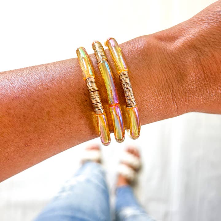 Savvy Bling - Wholesale Beaded Bracelet - Metallic Tube Bracelets87