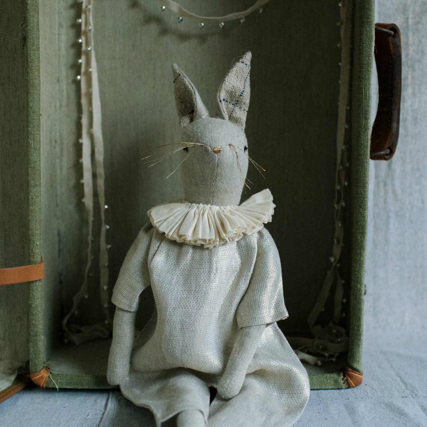 Skippy Cotton - Wholesale Decorative Tabletop Object - Ruffle Bun Ragdoll - Cotton-filled Art Doll3