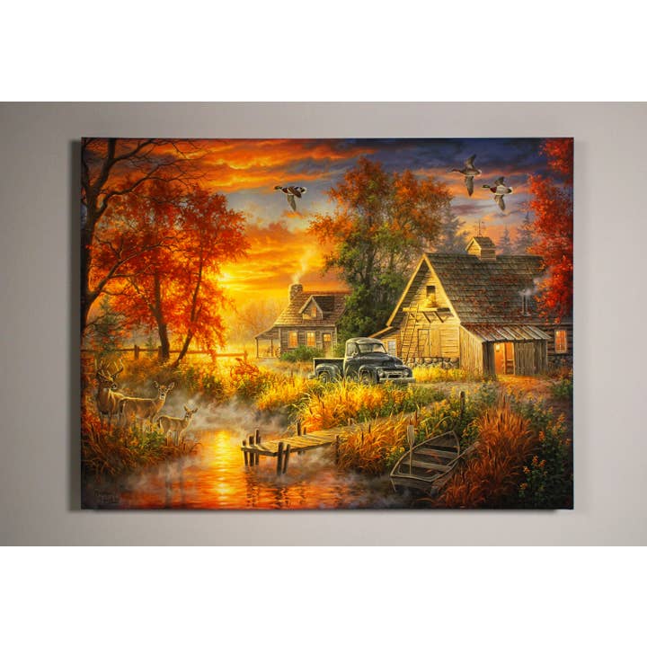 Glow Decor - Wholesale Art Print - Grandpa's Farm 18x24 Fully Illuminated LED Wall Art