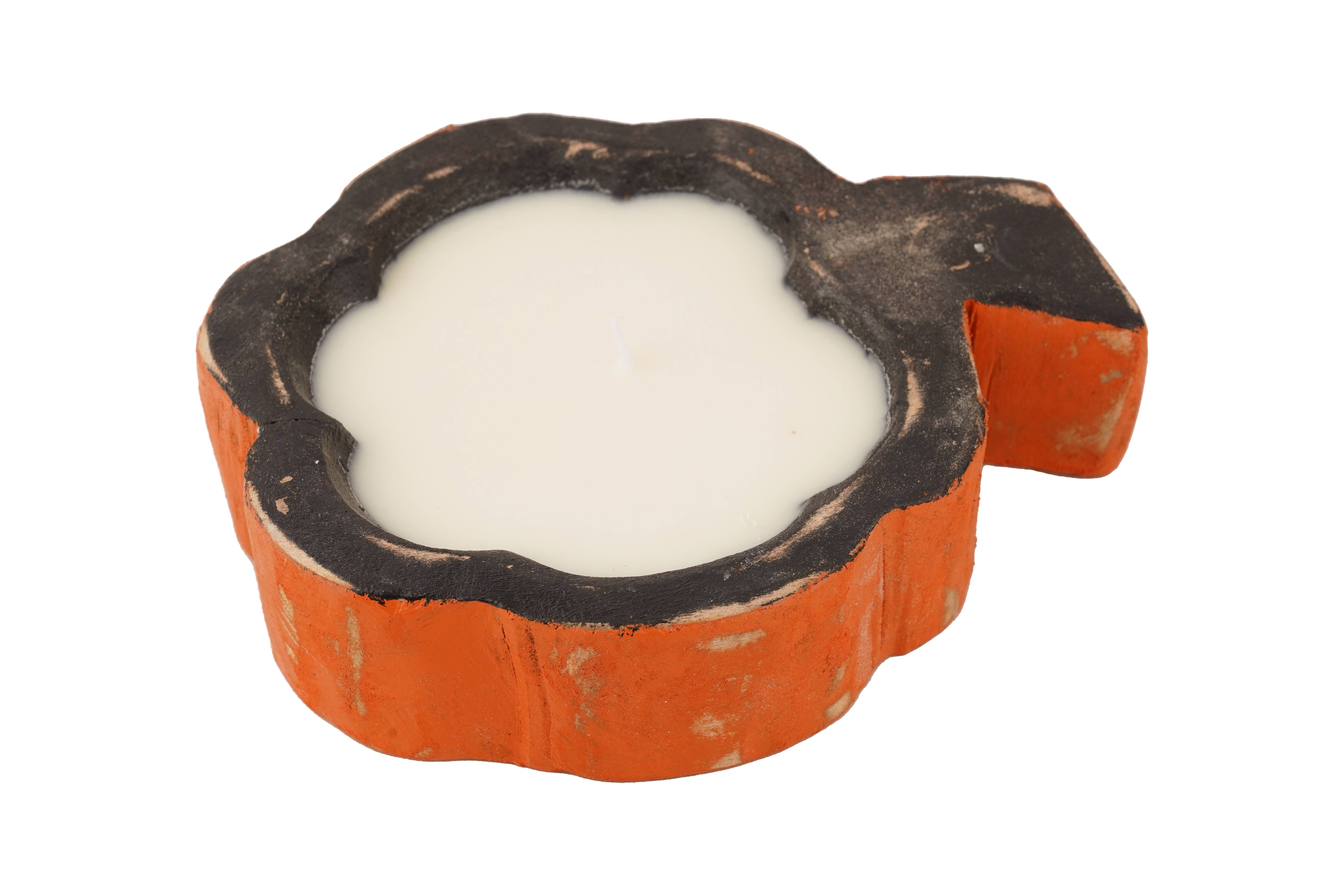 My Amigos Imports - Wholesale Candle Holder - Pumpkin-Small-Candle Ready-Original Design-6x8 inches15