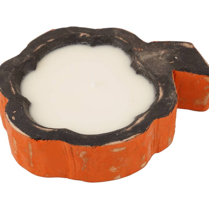 My Amigos Imports - Wholesale Candle Holder - Pumpkin-Small-Candle Ready-Original Design-6x8 inches15