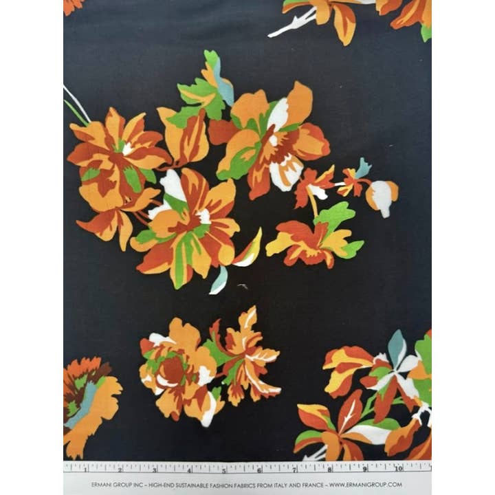 Ermani Group Inc - Sustainable High-End Fabrics - Wholesale Fabric - High-quality Silk Blend Twill Fabric Made in Italy. 2