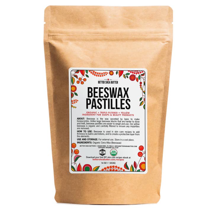 Better Shea Butter - Wholesale Craft Supplies - Beeswax Pellets, USDA Certified (16 oz)