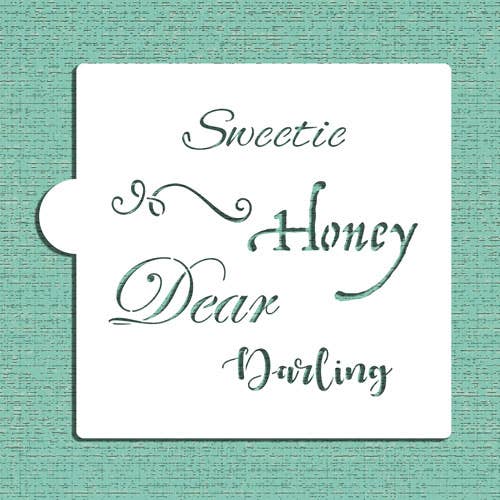Terms of Endearment Cookie and Craft Stencil for wholesale by Designer Stencils