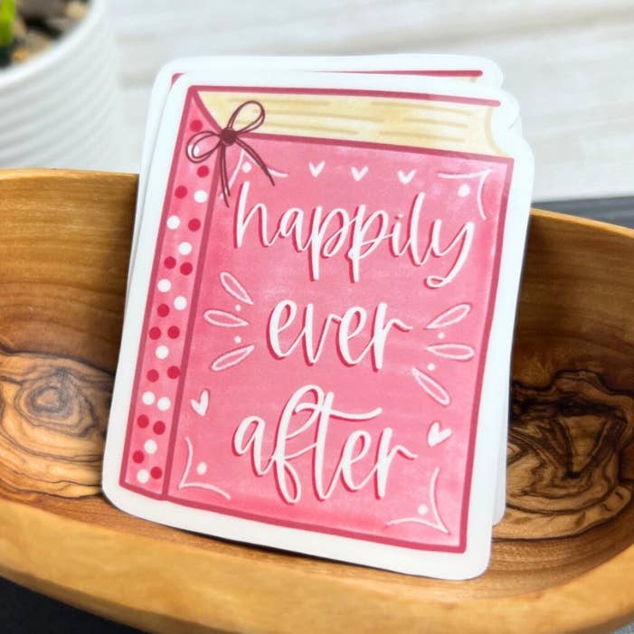 Happily Ever After Sticker for wholesale by Mav & Molly Designs