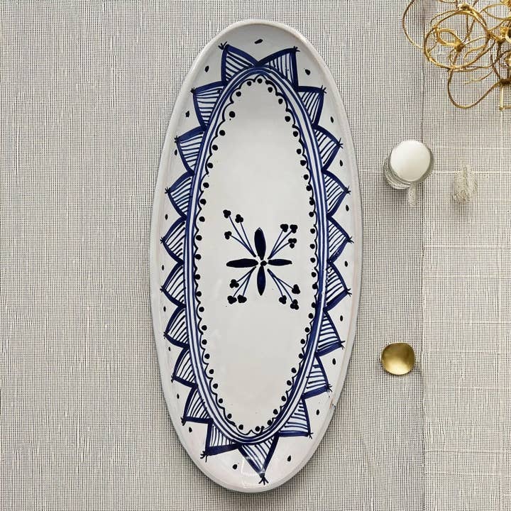 Decorative Tunisian Handmade Ceramic Baking Dish #19 for wholesale by Etnico del Mondo