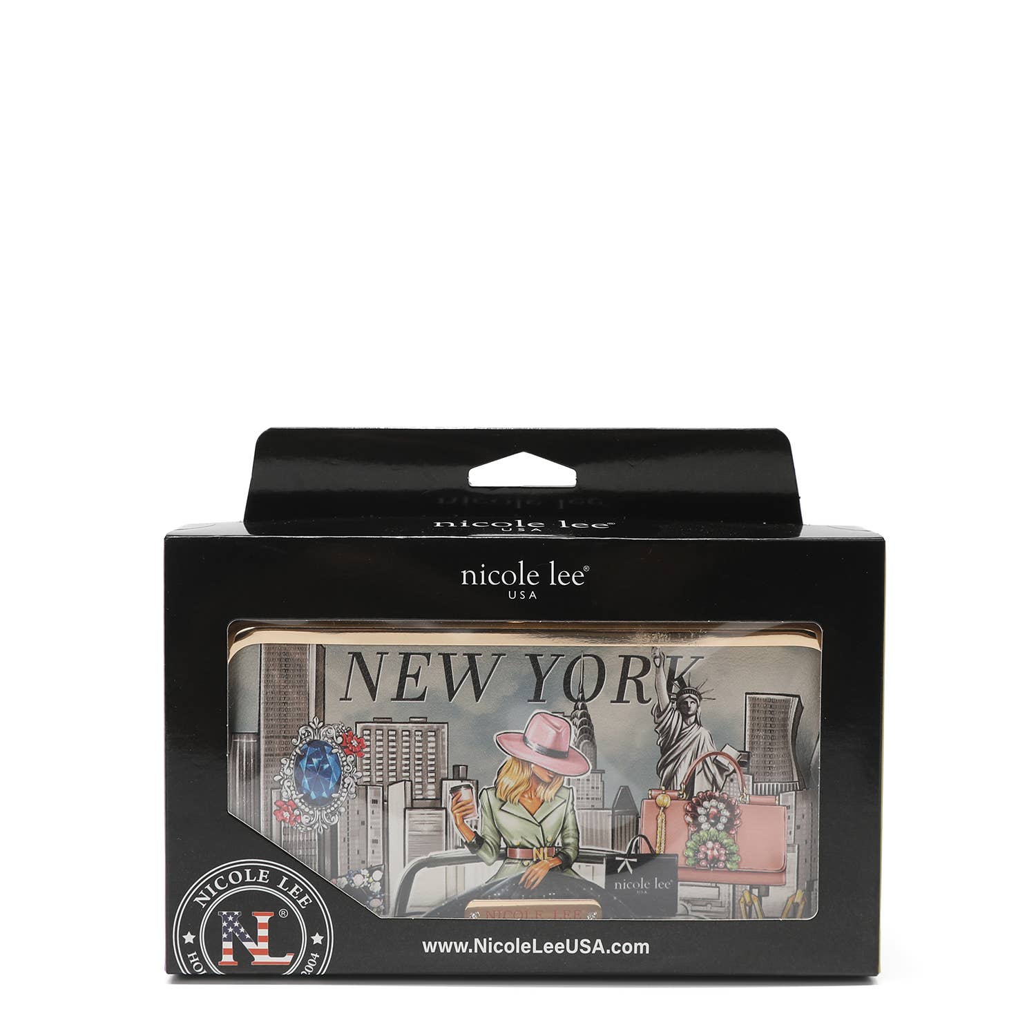 Nicole Lee USA - Wholesale Wallet - Women's - PRINTED KISS LOCK CROSSBODY WALLET6