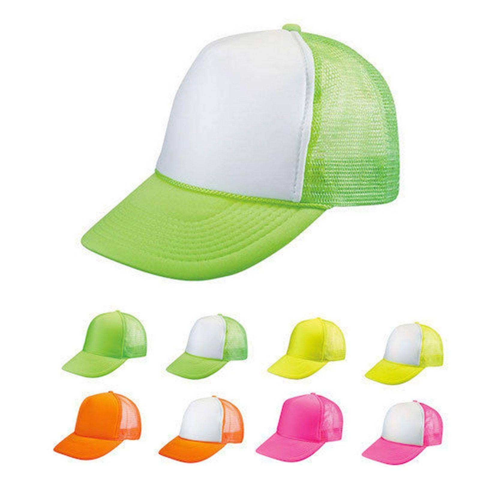 The Park Wholesale - Wholesale Trucker Hat - Unisex - Nissun Neon Color Foam Mesh Trucker Hats Caps, Blank Two Tone Snapbacks18