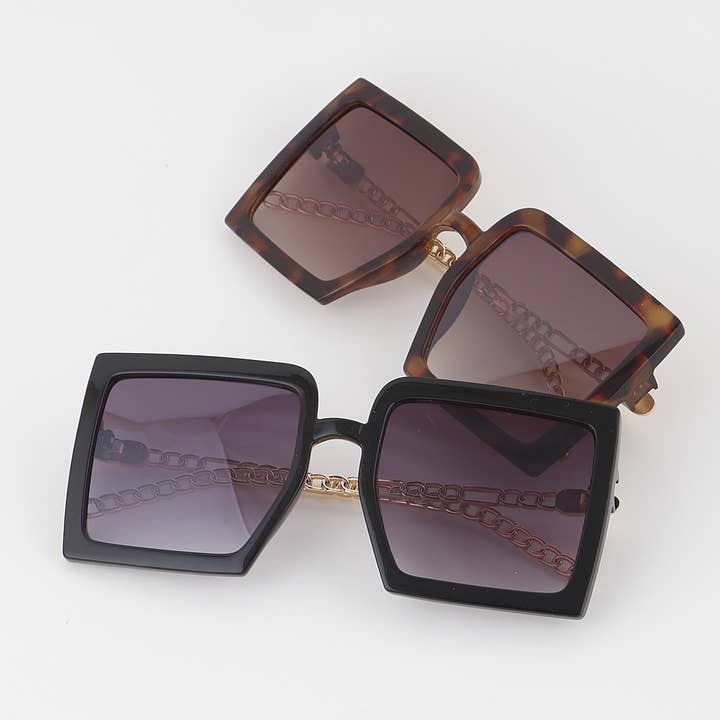 Boxy Link Chain Sunglasses for wholesale by 3AM BY H&D ACCESSORIES