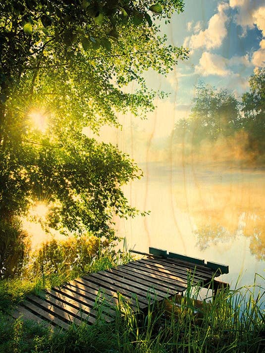 HOUTEN ANSICHTKAART STEIGER IN DE ZON voor wholesale door Hironwoods