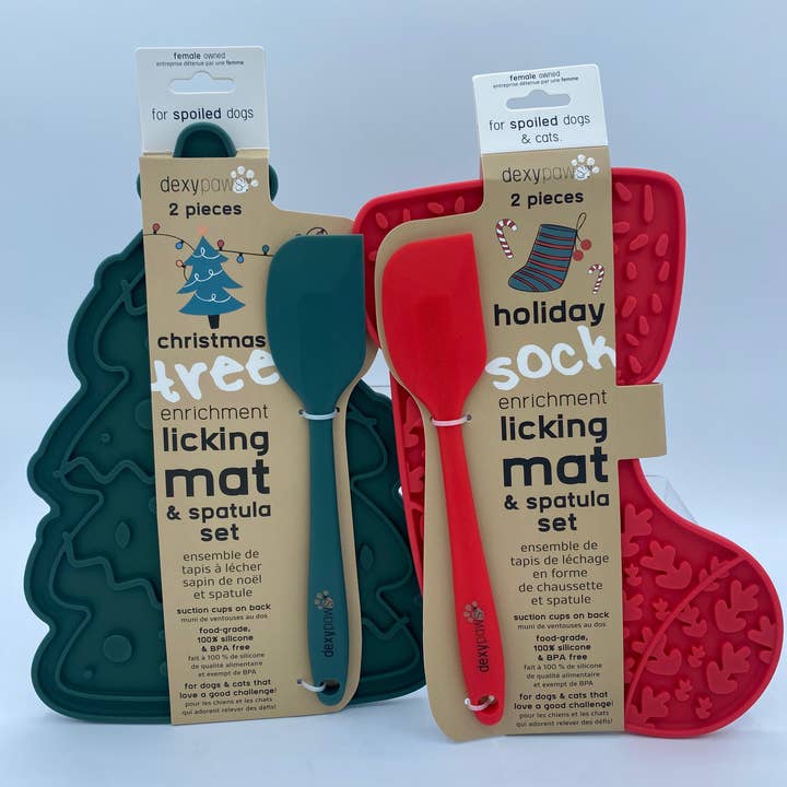 dexypaws - Wholesale Pet Food Mat - Dog - Stocking Enrichment Lick Mat with Silicone Spatula