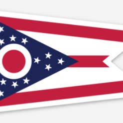 Ohio State Flag Sticker for wholesale by Mistakes on The Lake