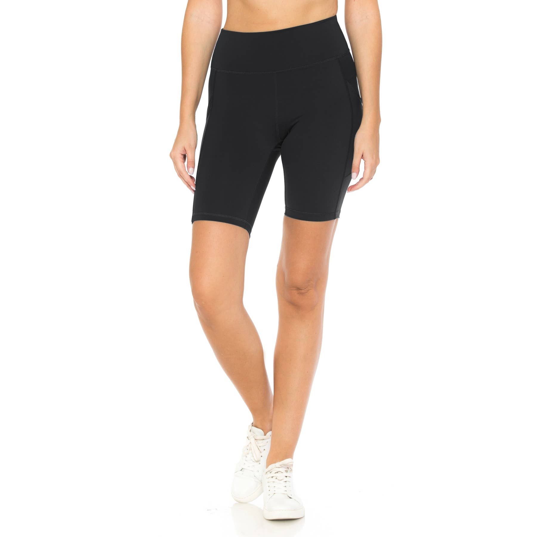 Leggings Depot - Wholesale Athletic Shorts - Women's - Premium Nylon Activewear Solid Bike Shorts (8" Inseam)1